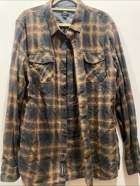 Vans Brown & Black Plaid Shirt Jacket